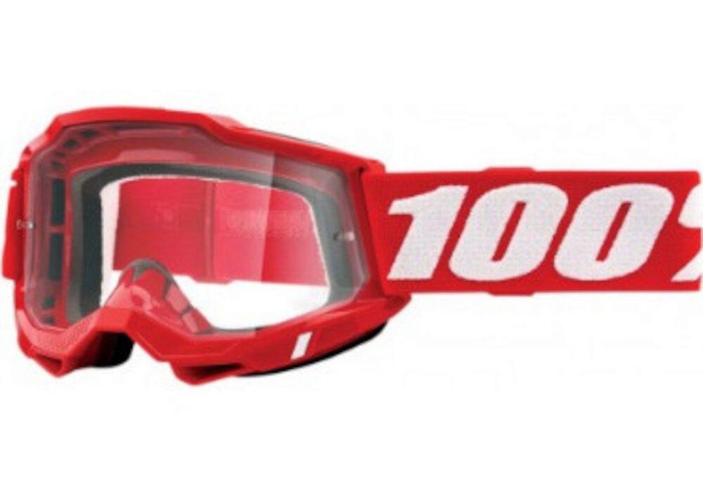 GAFAS OFF ROAD 100%  ACCURI 2 ROJAS TRANSPARENTE