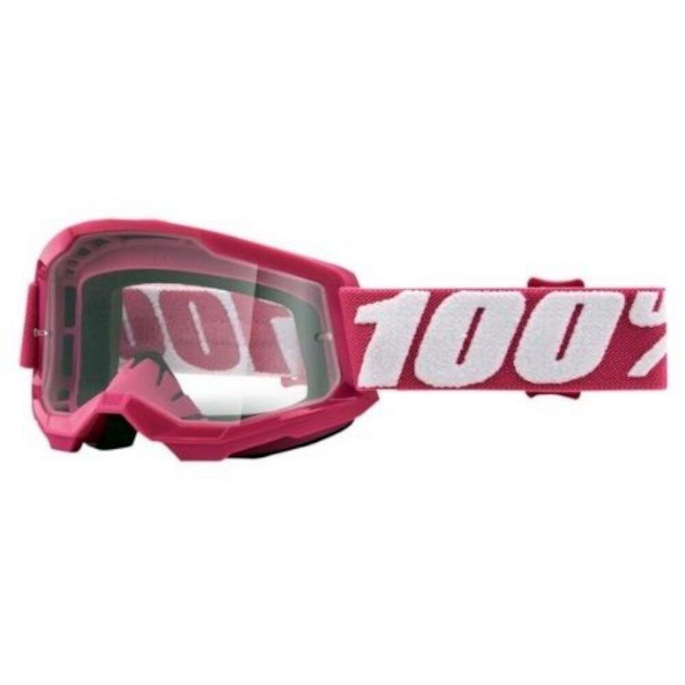 GAFAS OFF ROAD 100%  STRATA 2 ROSA /TRANSPAR.