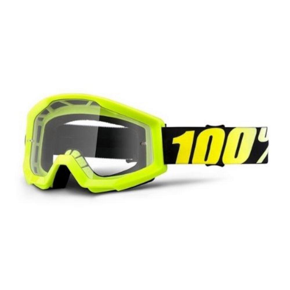 GAFAS OFF ROAD 100%  STRATA 2 AMARILLO TRANSP.