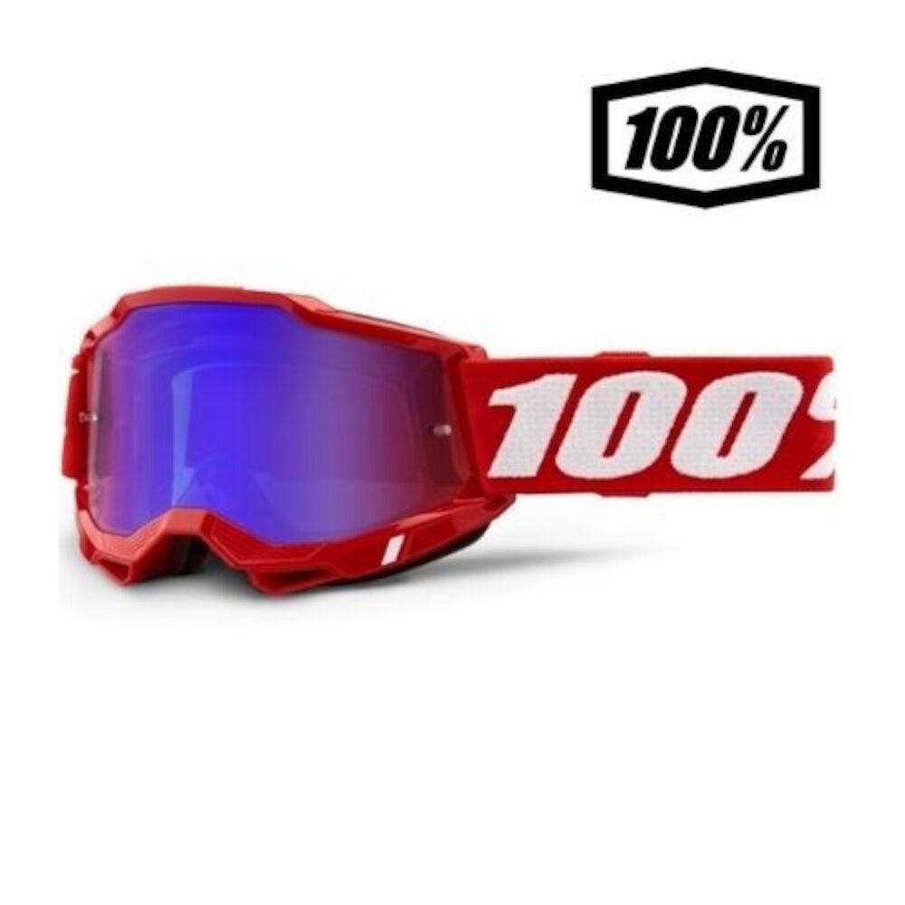 GAFAS OFF ROAD 100%  ACCURI 2 ROJA AZ.ESPEJO