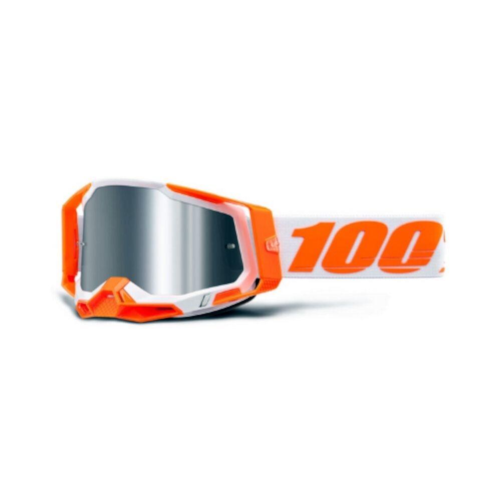 GAFAS 100% RACECRAFT 2 NARANJA/PLATA FLASH