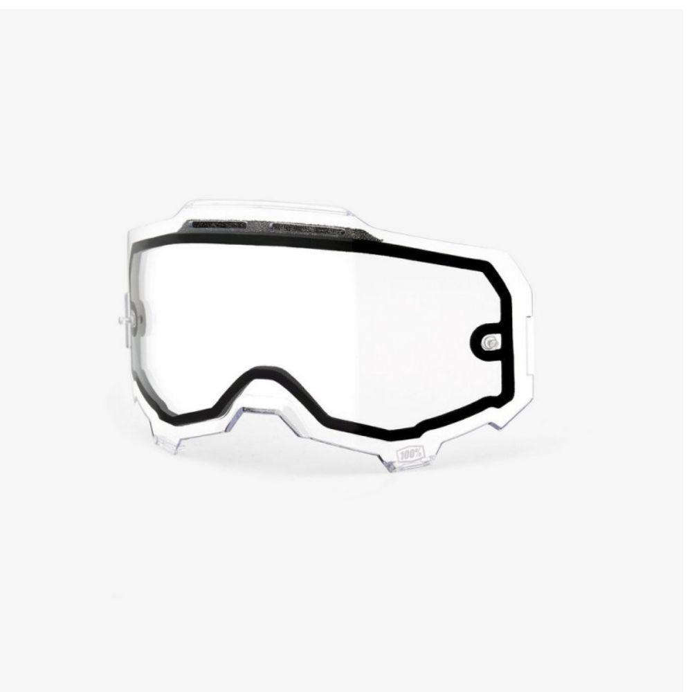 RECAMBIO 100% LENTE ARMEGA DUAL VENTED TRANSPARENE