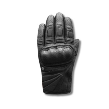 Guantes de Verano para Hombre Racer Meta 4 Piel Ventilado Negro
