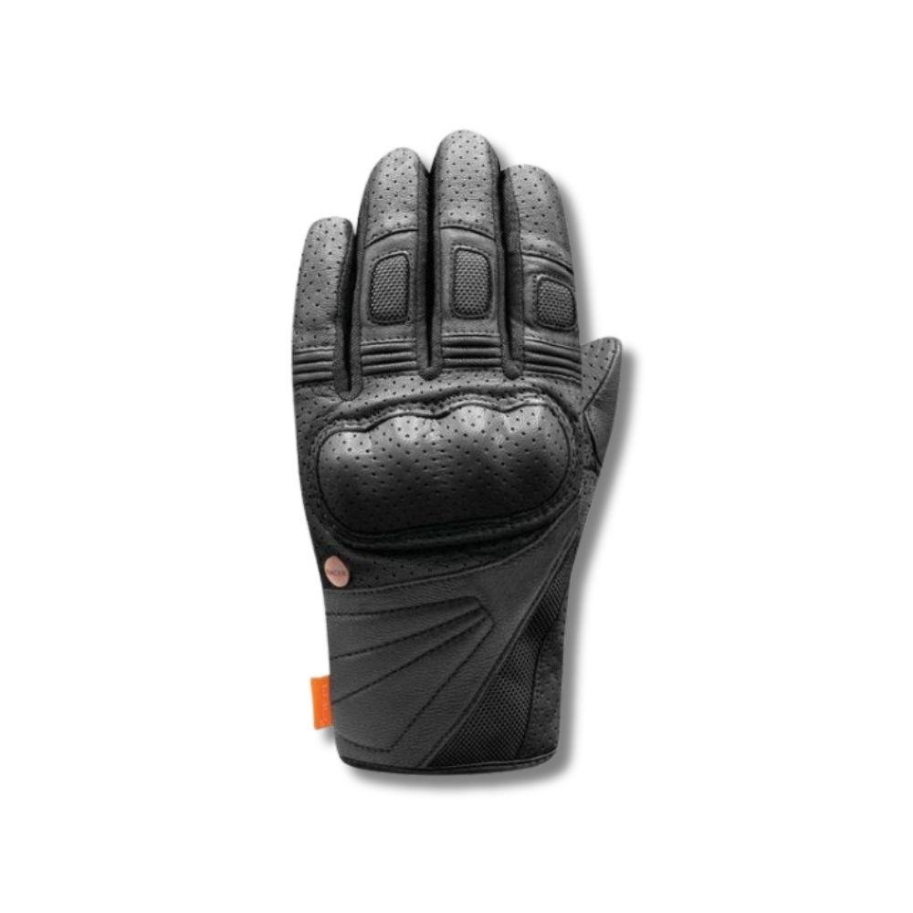 Guantes de Verano para Mujer Racer Meta 4 Piel Ventilado Negro
