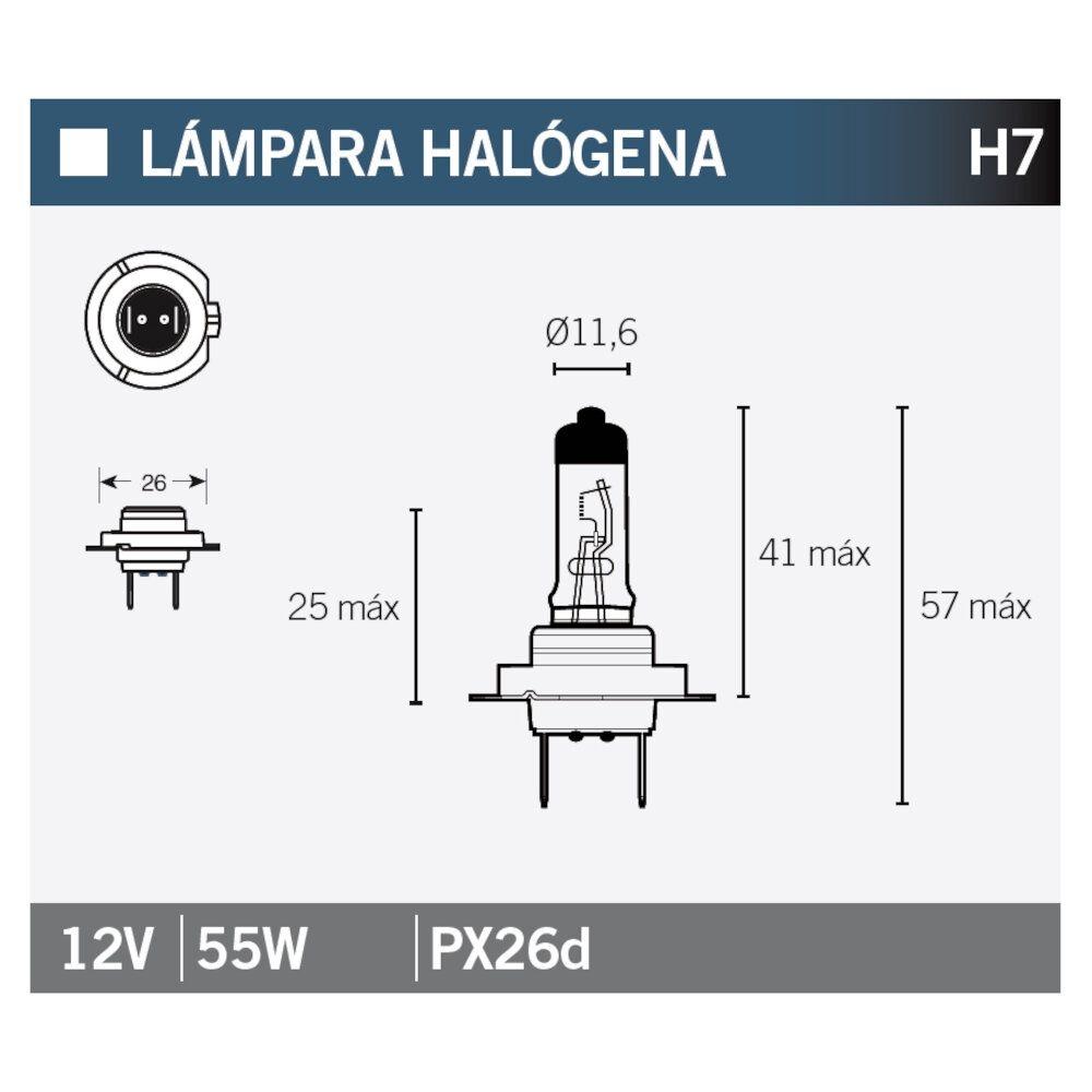 LAMPARA OSRAM H7 12V 55 W PX26D ULTRA LIFE