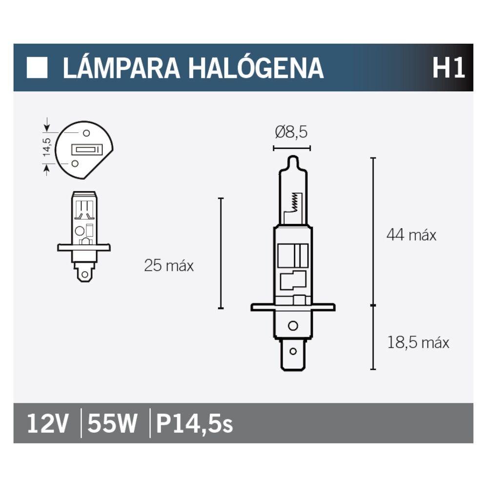 LAMPARA OSRAM H1 12V 55W P14.5S