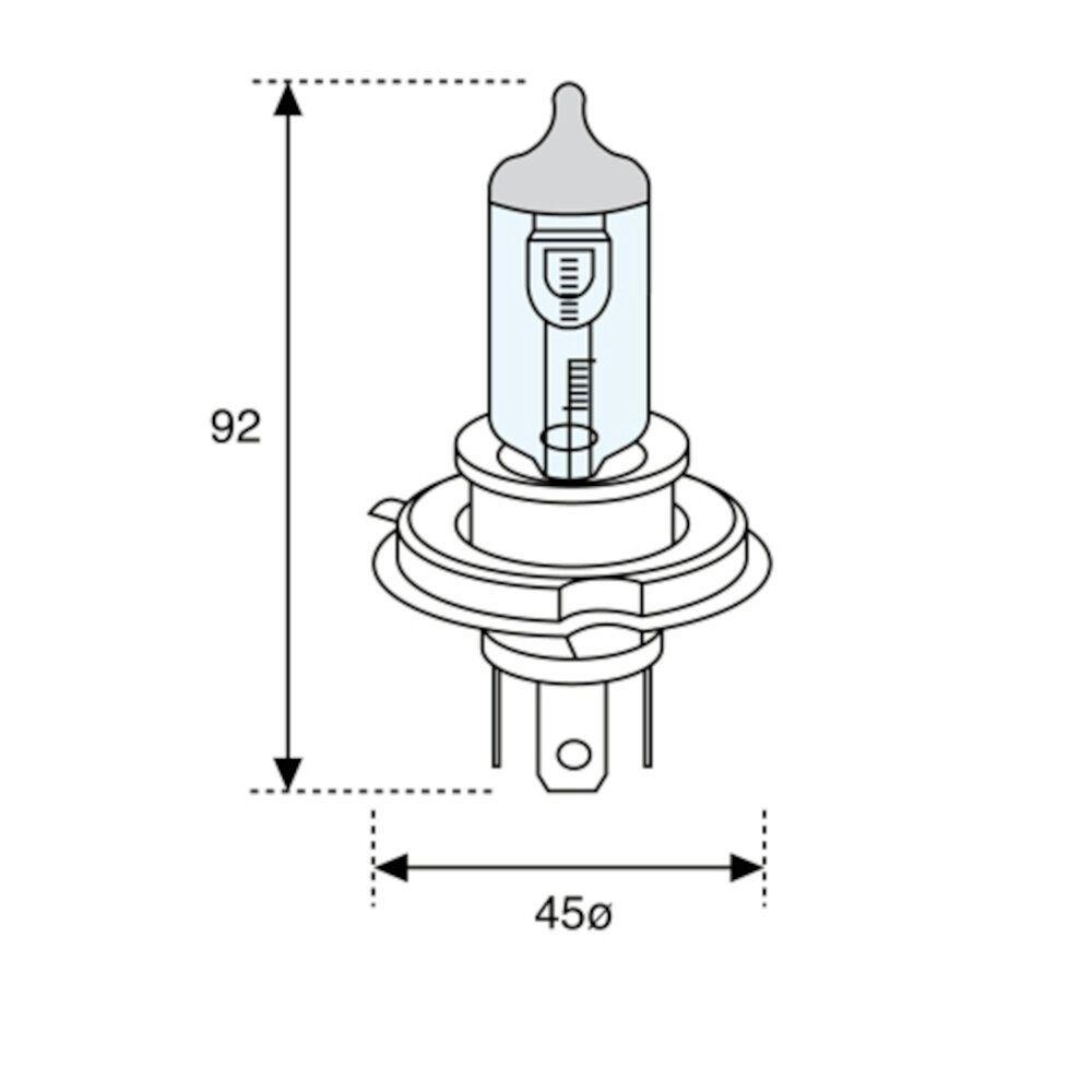 LAMPARA H-4 HALOGENA 12V 35/35W P43T HS1