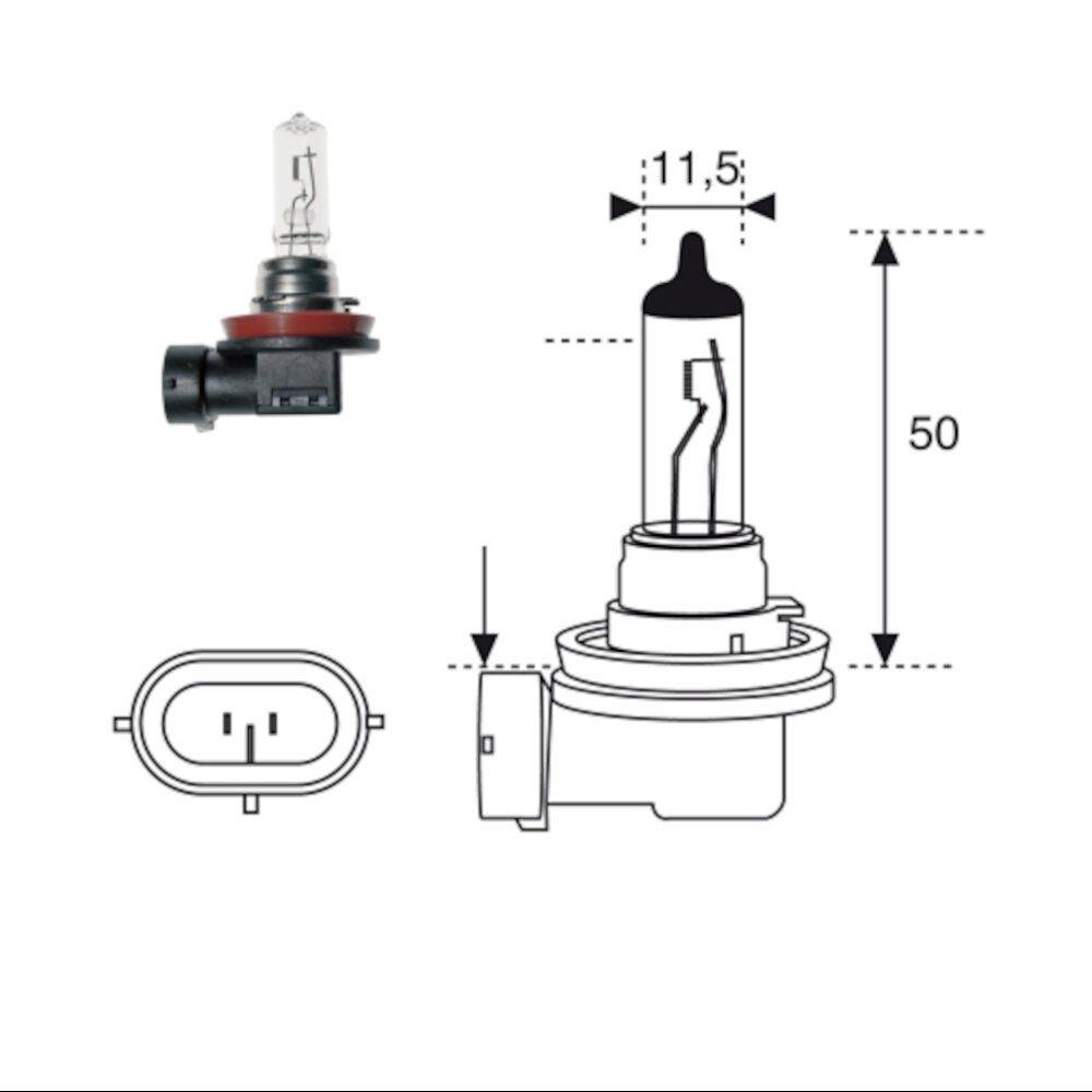 LAMPARA H9 12V 65W PGJ19-5