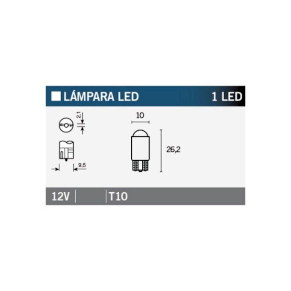 LAMPARA CUÑA LED T10 12V BLANCO