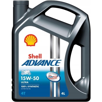 Aceite Shell Advance 4T Ultra 15W-50 SN/MA2 4L