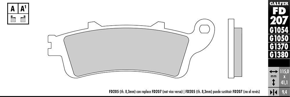 PASTILLAS GALFER SINTERIZ.SCOOTER FD207G1380