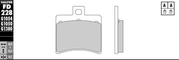 PASTILLAS GALFER SINTERIZADA,SCOOTER FD228G1380