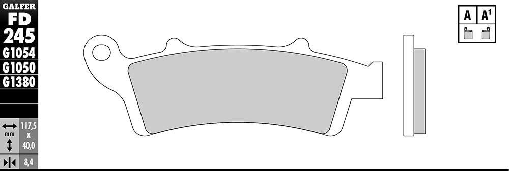 PASTILLAS GALFER SINTERIZADA SCOOTER FD245G1380