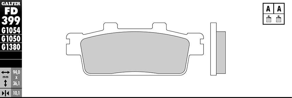 PASTILLAS GALFER SINTERIZ.SCOOTER FD399G1380