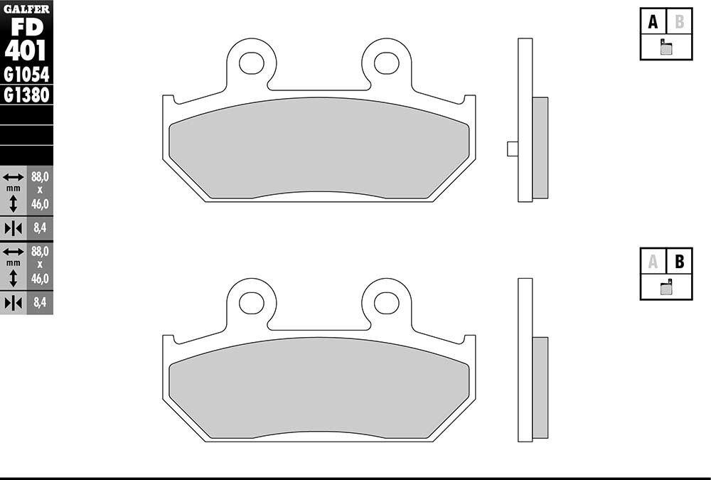 PASTILLAS GALFER SINTERIZ.SCOOTER FD401G1380