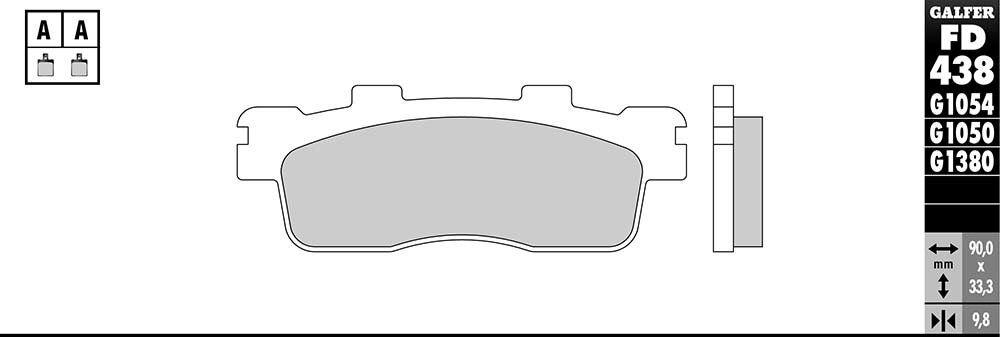 PASTILLAS GALFER SINTERIZ.SCOOTER FD438G1380