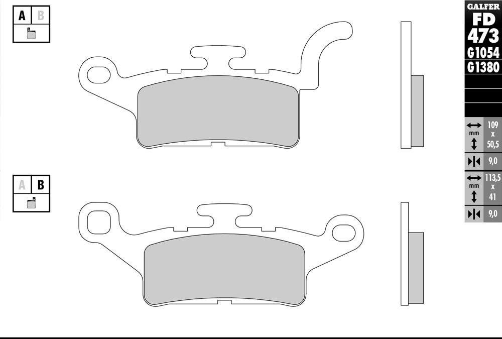 PASTILLAS GALFER SINTERIZ.SCOOTER FD473G1380