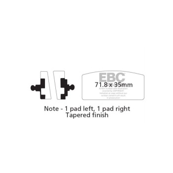 Pastillas de freno EBC FA022V V-Pads