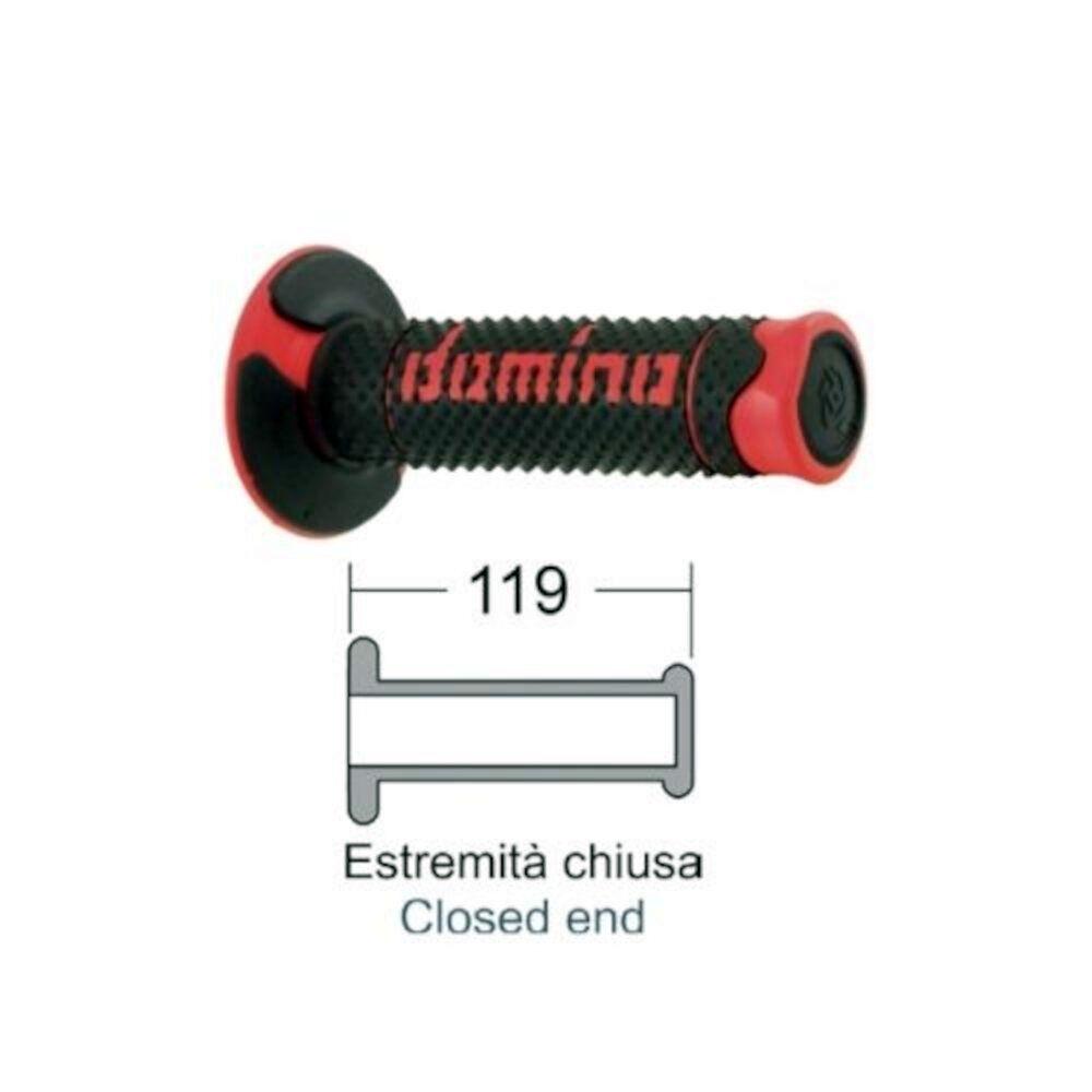 PUÑOS DOMINO NEGRO-ROJO 119 MM SOFT