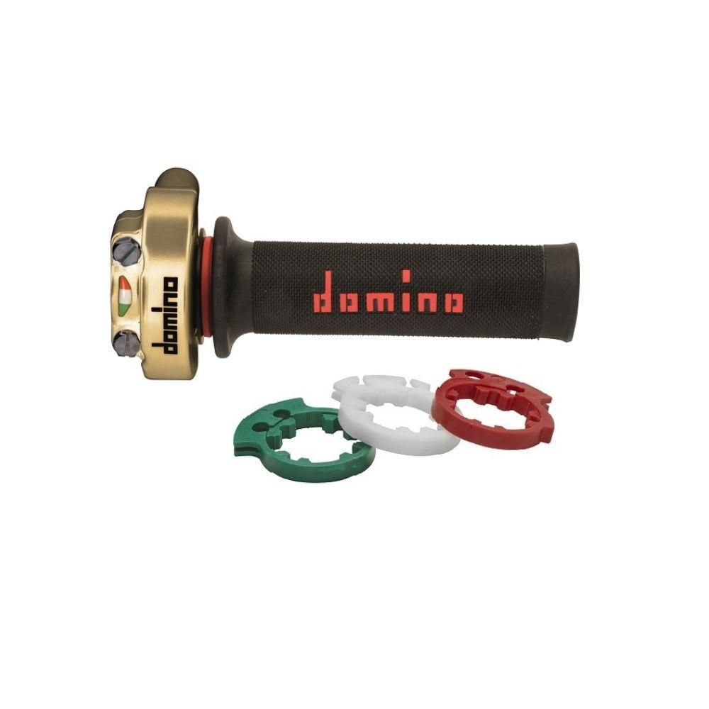 MANDO GAS DOMINO XM2 DORADO CON PUÑOS 3846.03