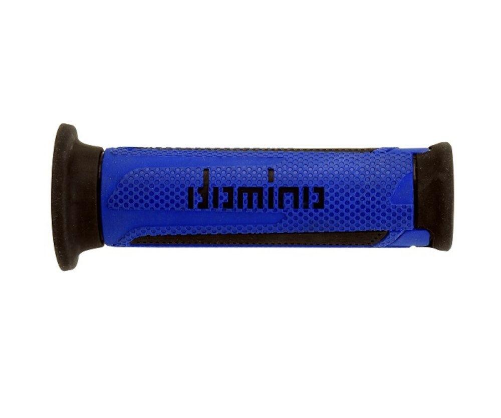 Puños Domino Turismo azul-negro abiertos  22mm L120mm