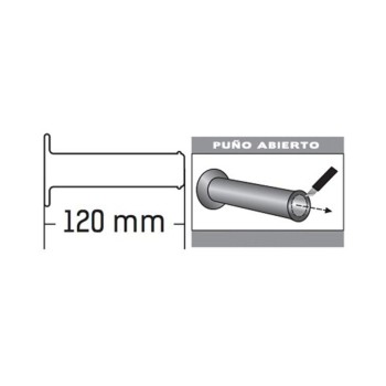 Puños Domino Turismo azul-negro abiertos  22mm L120mm