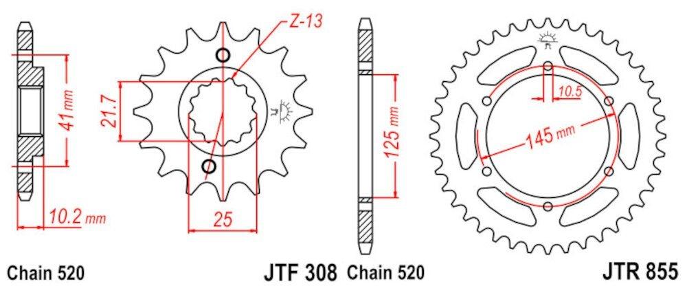 YAMAHA MT-03 600 06 - 12 520-112