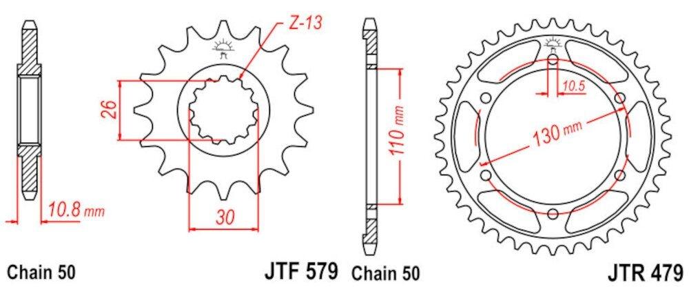 Kit de Transmisión Yamaha MT-01 (05-11) / XJR 1300 (04-14)