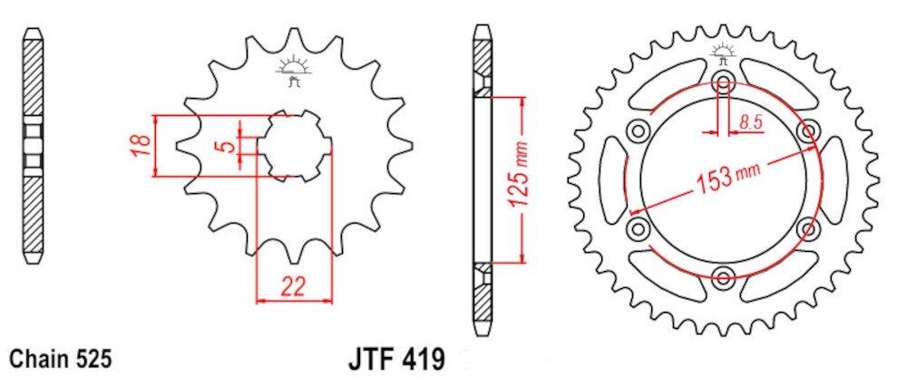 HONDA XR 400 R 96A07 COR. ERG/RADIALITE 520-108 4