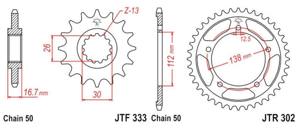 KIT TRANSMISION HONDA CBF1000 06 - 10 530-120