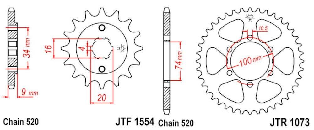 Kit de Transmisión Hyosung Aquila 250 (2004-2012)