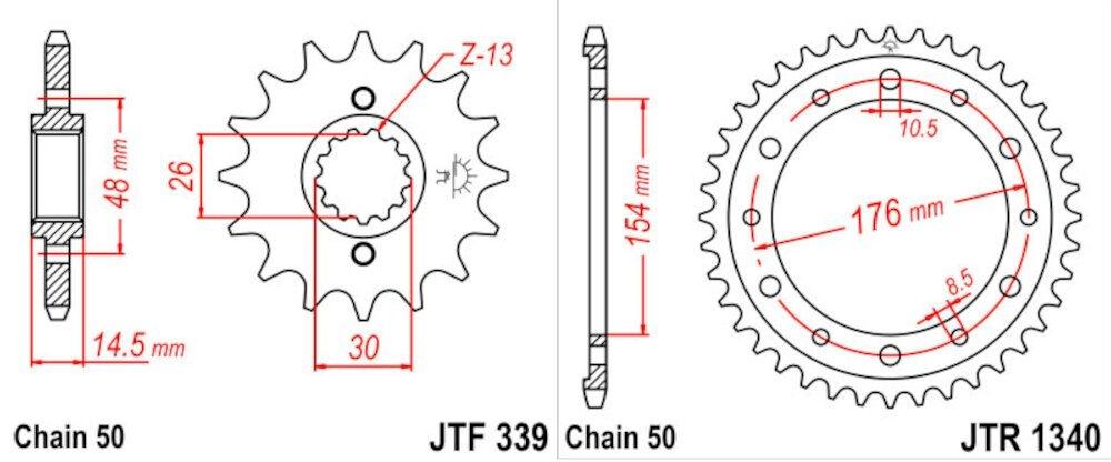 Kit de transmisión Honda VFR 800 (2002-2014)