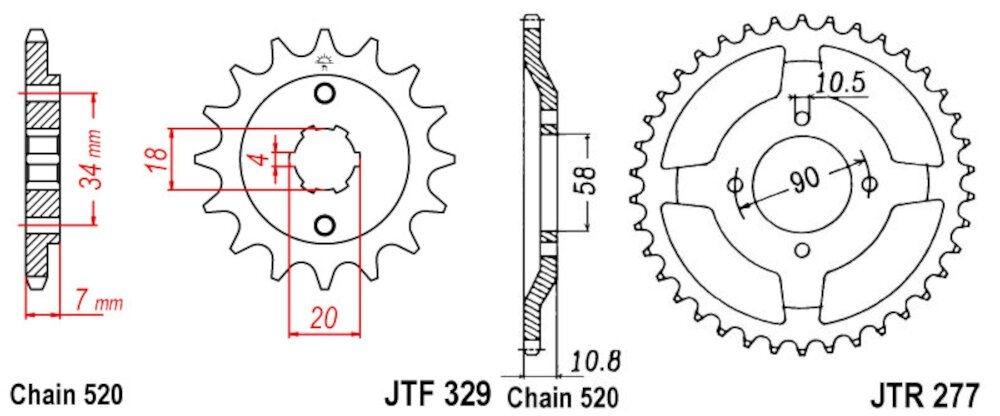Kit de Transmisión Honda XLR 200