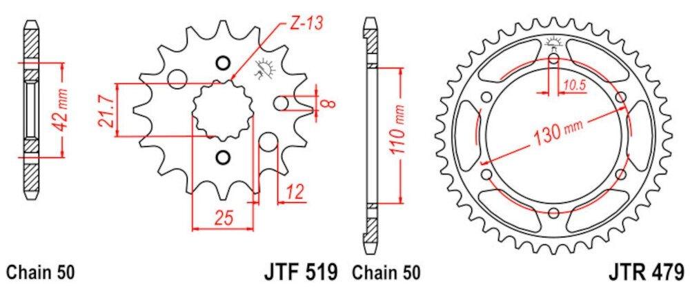 HONDA CR 125 04 -07 / CRF 250 04 - 14 520-116