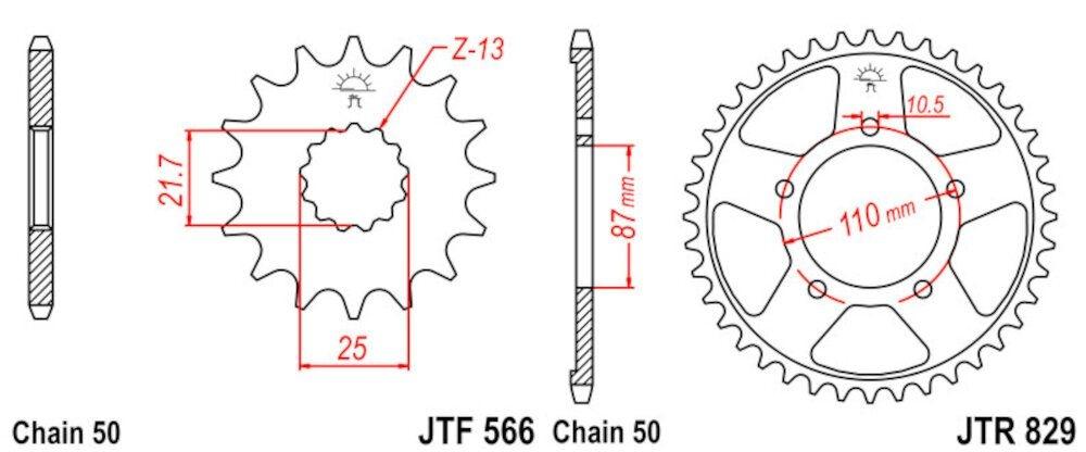 Kit de transmisión para Suzuki GSX 750F (1998-2006)