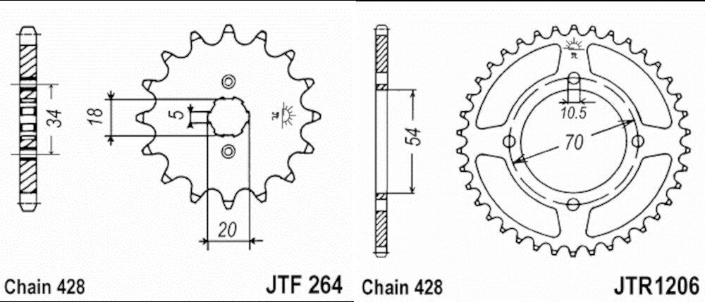 HONDA CBR 125 04A10 428-124