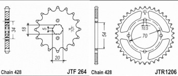 HONDA CBR 125 04A10 428-124