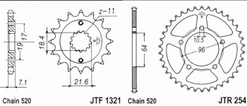 HONDA CBF 250 04A06 520-106