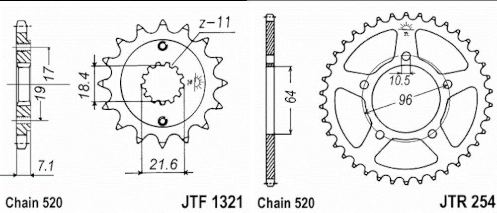 Kit de transmisión Honda CBF 250 2004-2006