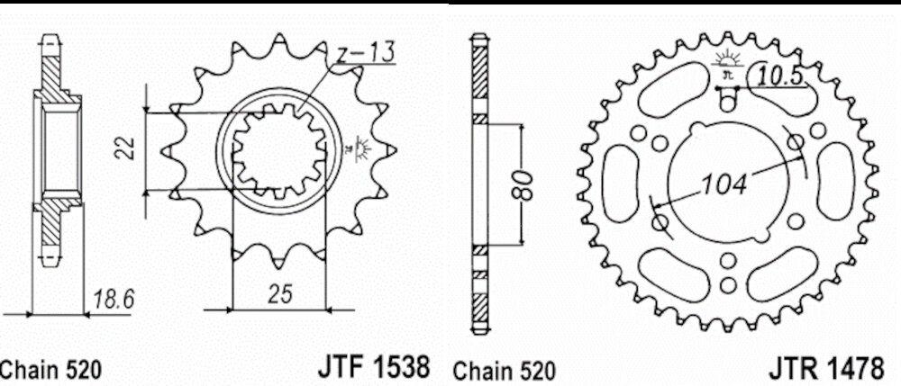 KAWASAKI Z750 & Z750S 04A12 520-112