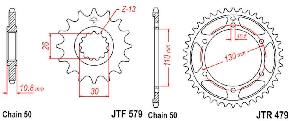 Kit de transmisión Yamaha YZF 1000 R1 2004-2005