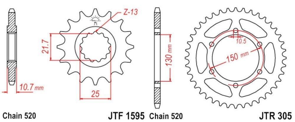 Kit de Transmisión  Yamaha XJ6 Diversion 2009-2015