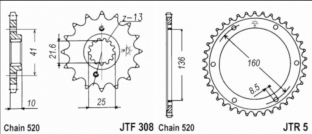 Kit de Transmisión  Aprilia Pegaso 660 2006-2009