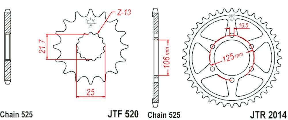 Kit de Transmisión Triumph Daytona 675 / Street Triple (2006-2016)
