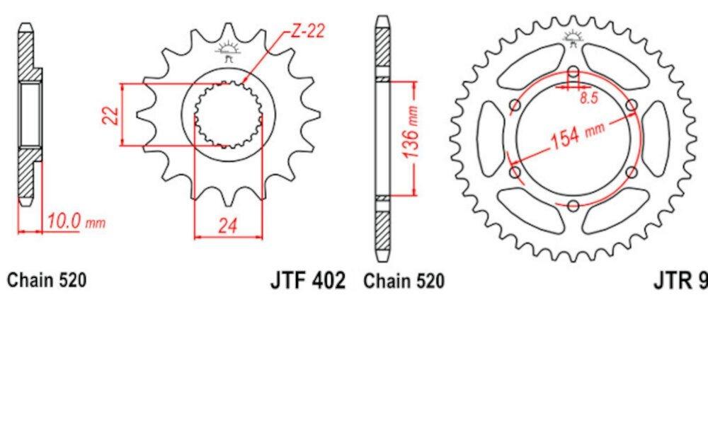 Kit de Transmisión BMW 650 X-Challenge / X-Country (2007-2008)
