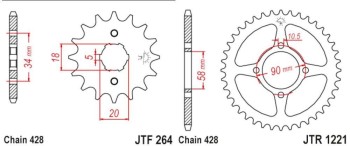 HONDA CBR 125 11 - 17 428-134 125