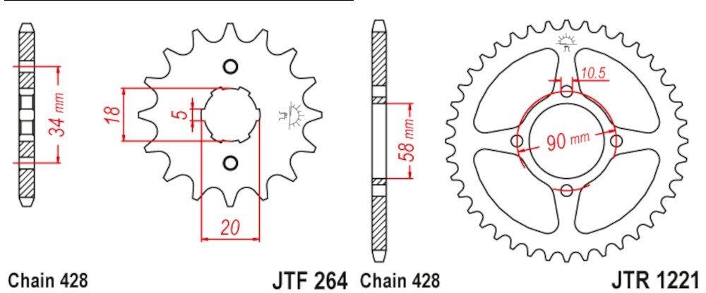 Kit de transmisión Honda CBR 125 (2011-2017)