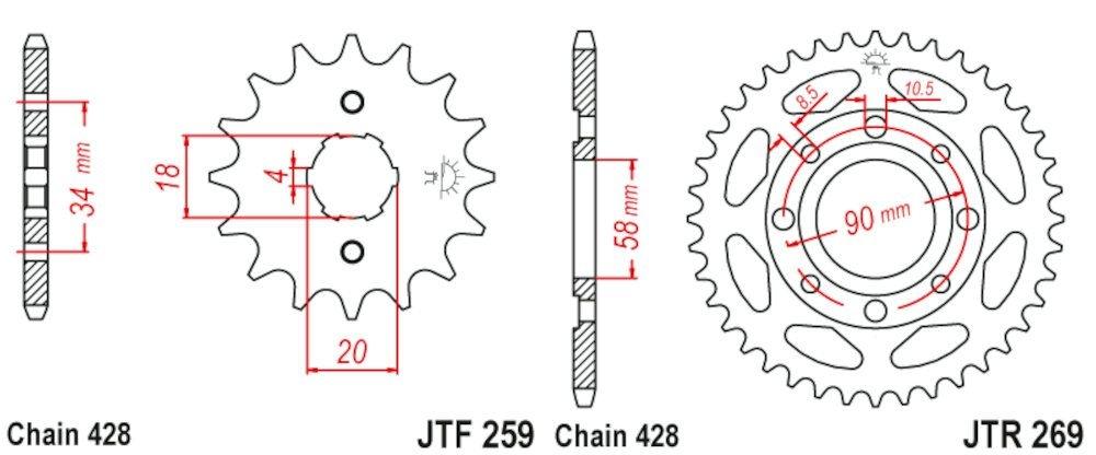 DAELIM DAYSTAR 125 FI 08 - 13 H + CADENA REFORZADA