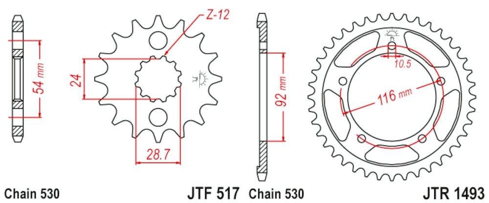 Kit de transmisión Kawasaki ZZR1400 / ZX-14 (2006-2015)