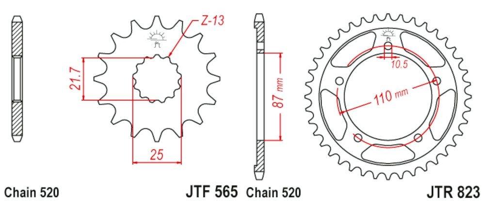 Kit de transmisión Suzuki GS500E (1989-1993)